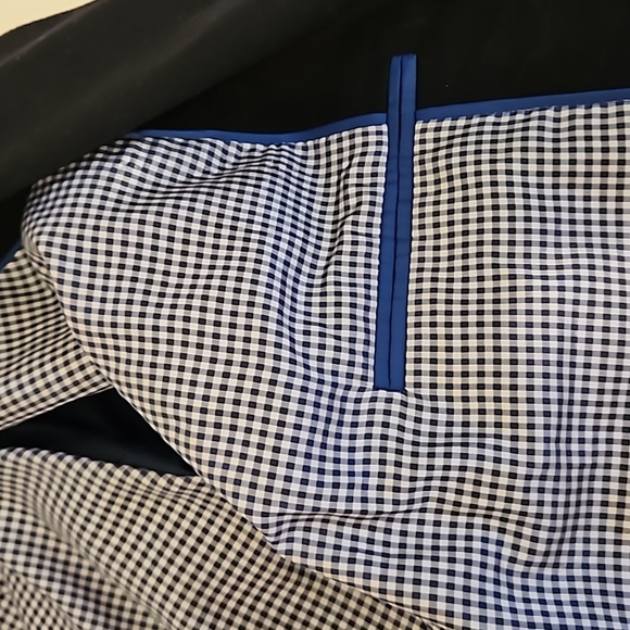 Talbots Navy Short Trench Coat Size M - Picture 7 of 10